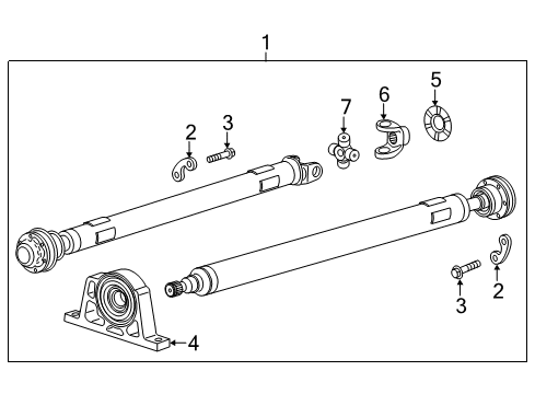 2020 Buick Encore Drive Shaft - Rear Diagram