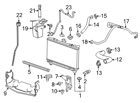 2013 Chevy Camaro Radiator & Components Diagram 2 - Thumbnail