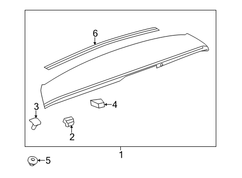 2010 Chevy Traverse Spoiler Assembly, Rear End *Service Primer Diagram for 84052287