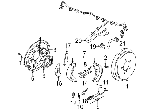 2000 Chevy Tracker Electronic Brake Control Module Diagram for 91175540