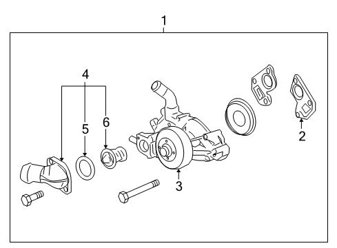 2006 GMC Envoy XL Cooling System, Radiator, Water Pump, Cooling Fan Diagram 2 - Thumbnail