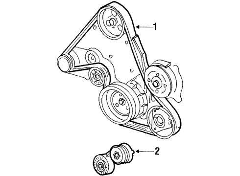 1995 Chevy Monte Carlo Belts & Pulleys, Cooling Diagram 1 - Thumbnail