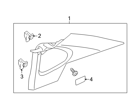 2007 Buick LaCrosse Plug, Quarter Upper Trim Panel *Neutral Diagram for 10350580