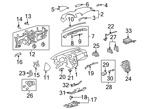 2008 Cadillac CTS Applique Assembly, Instrument Panel Trim Plate *Figrd Sapele Diagram for 22804063