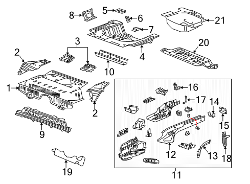 2019 Buick Encore Panel, R/Flr Rr Diagram for 42764652