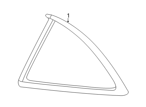 2014 Chevy Camaro Quarter Panel - Glass & Hardware Diagram 2 - Thumbnail