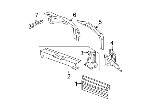 2009 Chevy Equinox Rear Body Diagram