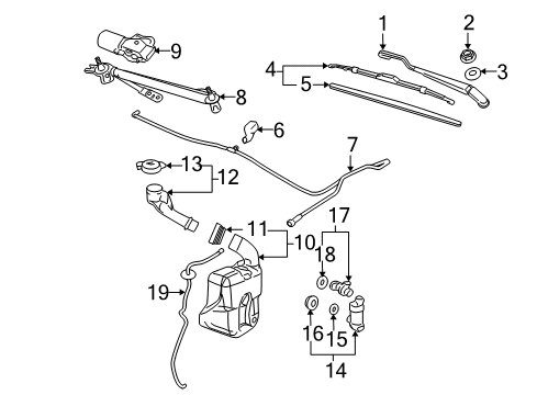 2010 Pontiac G6 Seal,Windshield Washer Pump Terminal Diagram for 22675867