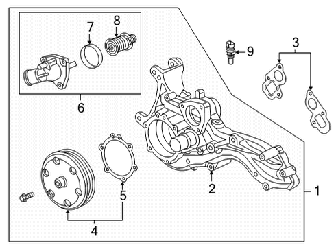 2022 Cadillac CT5 PUMP ASM-WAT (W/ MANIF) Diagram for 12720527