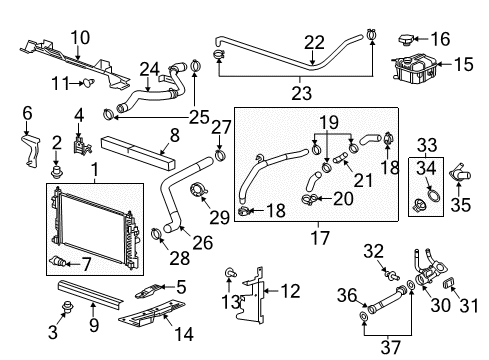 2013 Buick LaCrosse Insulator, Radiator Side Diagram for 13306606