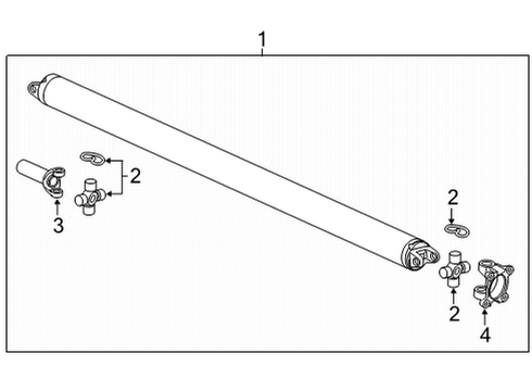 2022 GMC Yukon XL Drive Shaft - Rear Diagram