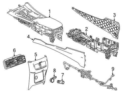 2020 Cadillac CT5 Harness Assembly, F/Flr Cnsl Wrg Diagram for 84719862