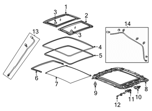 2020 Buick Encore GX Harness Assembly, Sun Rf Wrg Diagram for 42638871