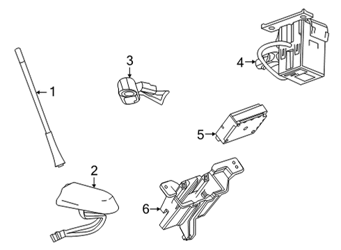 2021 Chevy Trailblazer Communication System Components  Diagram