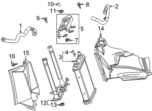 2020 Cadillac CT5 Radiator Coolant Outlet Hose Diagram for 84678769