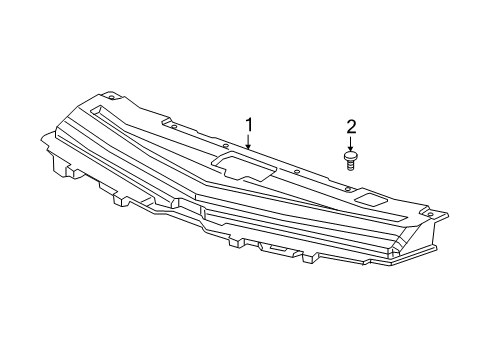 2020 Cadillac XT6 Splash Shields Diagram