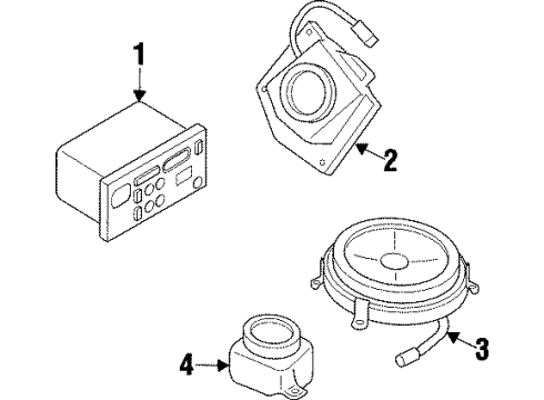 2000 Pontiac Grand Prix Speaker Assembly, Radio Rear Diagram for 10427889