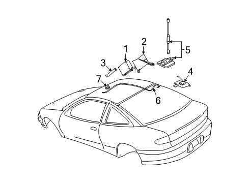 2003 Pontiac Sunfire Electrical Components Diagram 2 - Thumbnail