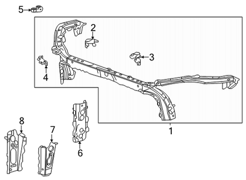 2022 Chevy Trailblazer Radiator Support Diagram