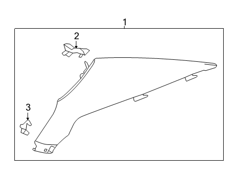 2014 Buick LaCrosse Panel Assembly, Body Lock Pillar Upper Trim *Neutral Diagram for 9059725