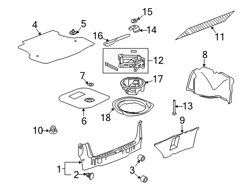 2006 Buick Lucerne Interior Trim - Rear Body Diagram 2 - Thumbnail