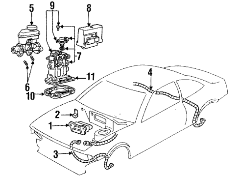 1992 Pontiac Sunbird Anti-Lock Brakes Diagram 2 - Thumbnail