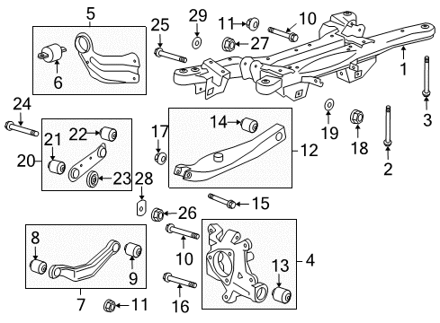 2016 Buick Regal Nut,Rear Axle Upper Control Arm Diagram for 11094506