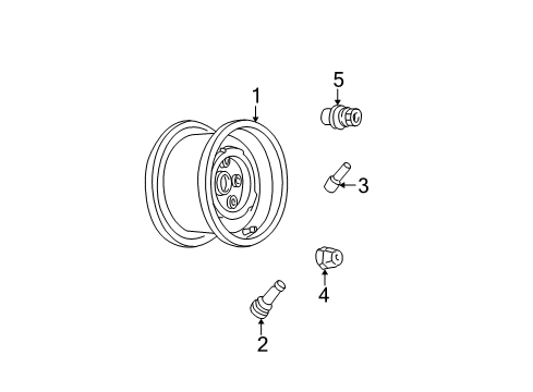 1996 GMC C3500 Wheels Diagram 5 - Thumbnail