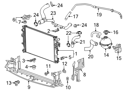 2020 Buick Regal Sportback Engine Radiator Assembly Diagram for 84208067