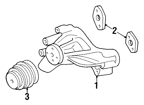 1988 Chevy C2500 Cooling System, Radiator, Water Pump, Cooling Fan Diagram 1 - Thumbnail