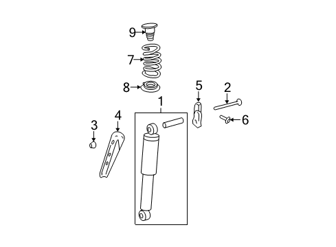 2017 GMC Acadia Limited Bracket Assembly, Rear Shock Absorber Upper Rear Diagram for 15232948