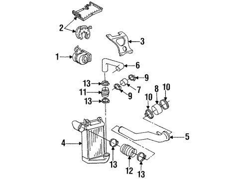 1989 Pontiac Grand Prix Turbocharger, Engine Diagram