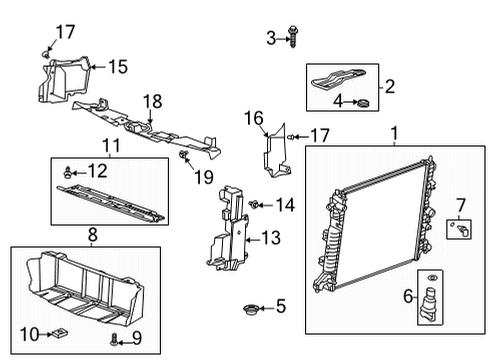 2020 Cadillac CT4 Radiator & Components Diagram 3 - Thumbnail