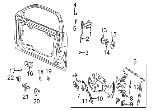 2003 Chevy Malibu Door & Components Diagram 1 - Thumbnail