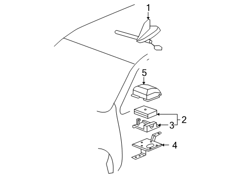 2007 Chevy Trailblazer Communication Interface Module Assembly(W/ Mobile Telephone Transceiver) Diagram for 25909995