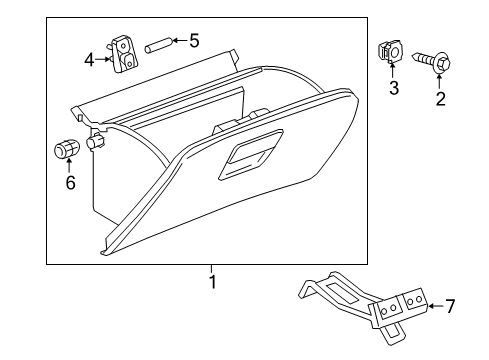 2016 Chevy Spark Compartment Assembly, Instrument Panel *Black Diagram for 95395181