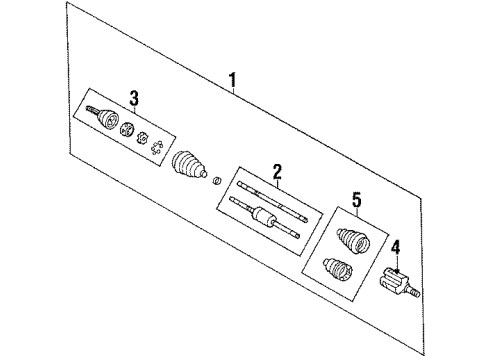 1988 Buick LeSabre Drive Axles - Front Diagram