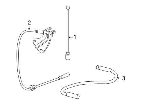 2007 Saturn Ion Base Asm,Radio Antenna Diagram for 22670302