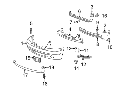 2012 GMC Yukon Cover, Front Tow Hook Opening Diagram for 15882038