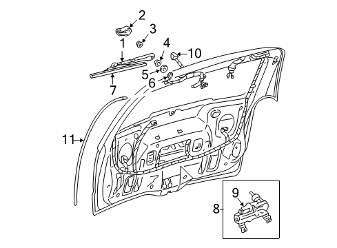 2003 Chevy Venture Rear Wipers Diagram 1 - Thumbnail