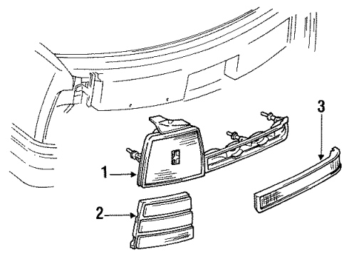 1994 Oldsmobile Cutlass Ciera Backup & Tail Lamps Diagram