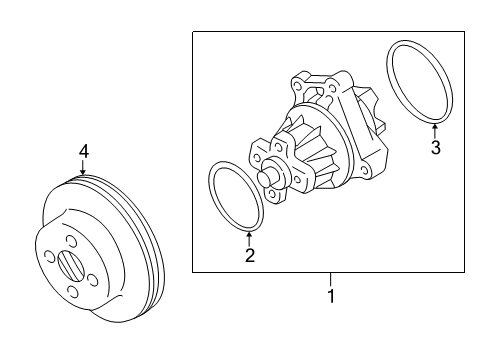 2004 Chevy Tracker Cooling System, Radiator, Water Pump, Cooling Fan Diagram 1 - Thumbnail