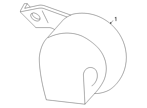 2008 Pontiac Torrent Horn Assembly, Single (Low Note) Diagram for 84501954