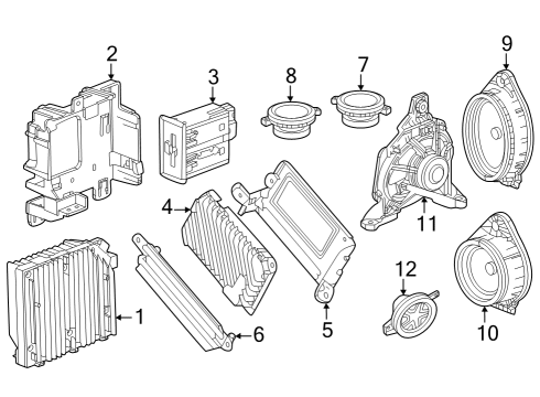 2024 Cadillac LYRIQ BRACKET ASM-RDO & INFOTAINMENT CONT MDL Diagram for 87829133