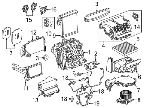 2017 Buick LaCrosse Blower Motor & Fan, Air Condition Diagram 1 - Thumbnail