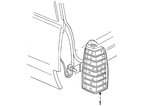 1984 Chevy Cavalier Tail Lamps Diagram 3 - Thumbnail