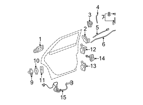 2009 Cadillac DTS Harness Assembly, Rear Side Door Door Wiring Diagram for 20813717