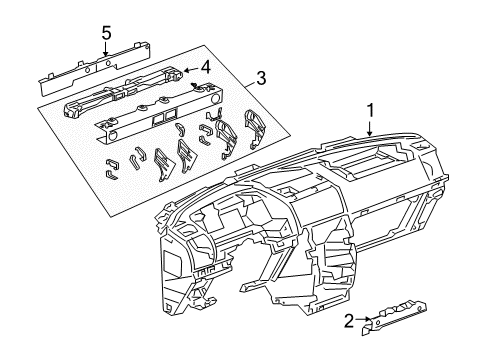 2005 Pontiac Montana Cluster & Switches, Instrument Panel Diagram 1 - Thumbnail