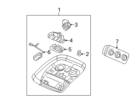 2003 GMC Yukon Overhead Console Diagram 1 - Thumbnail