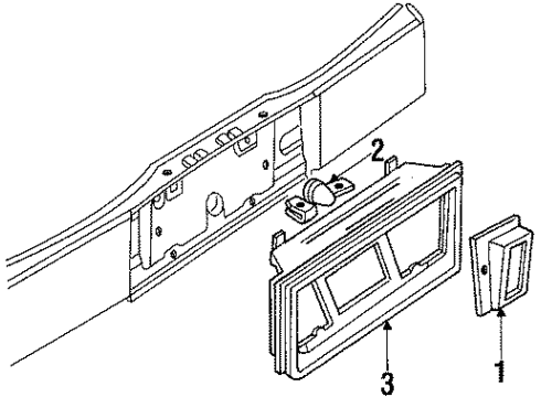 1988 Oldsmobile Firenza Backup & License Lamps Diagram